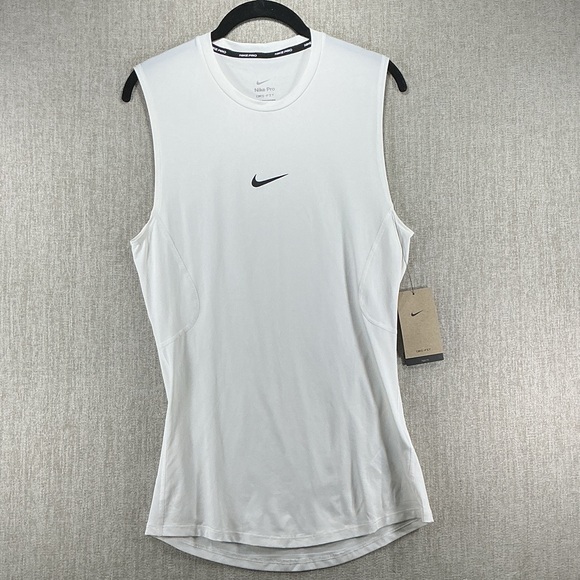 Nike Other - Nike Pro Men’s White Sleeveless Training Top Size Medium NWT